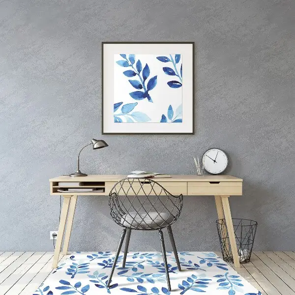 Tappeto per sedia con ruote Acquerello Blu