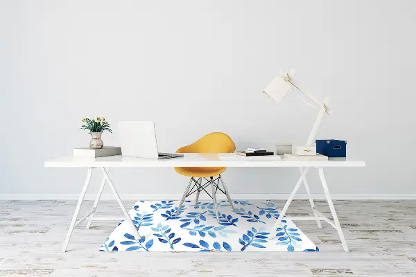 Tappeto per sedia con ruote Acquerello Blu