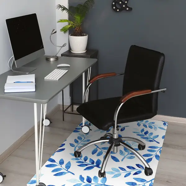 Tappeto per sedia con ruote Acquerello Blu