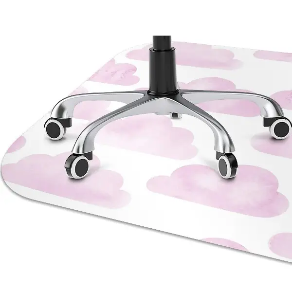 Tappeto per sedia con ruote Nuvole Rosa