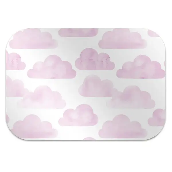 Tappeto per sedia con ruote Nuvole Rosa