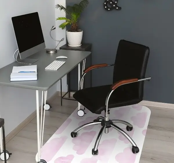 Tappeto per sedia con ruote Nuvole Rosa
