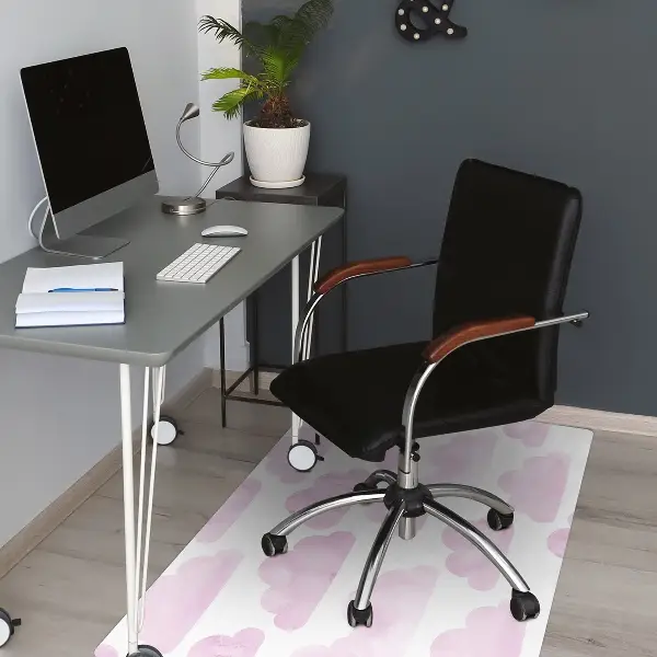 Tappeto per sedia con ruote Nuvole Rosa