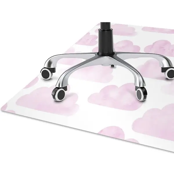 Tappeto per sedia con ruote Nuvole Rosa