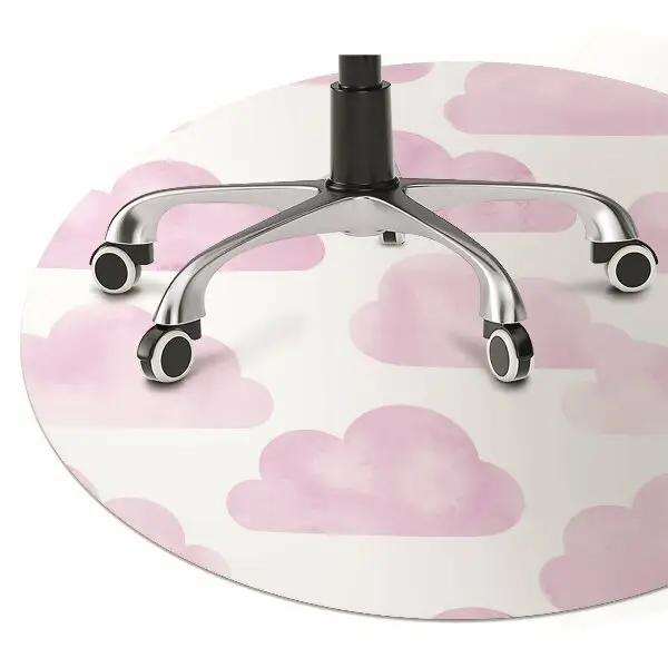 Tappeto per sedia con ruote Nuvole Rosa