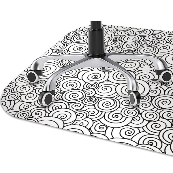Tappeto salvapavimento Vortici In Bianco E Nero