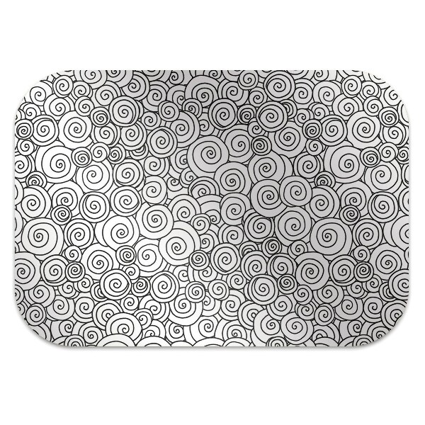 Tappeto salvapavimento Vortici In Bianco E Nero