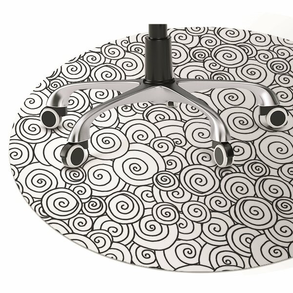 Tappeto salvapavimento Vortici In Bianco E Nero