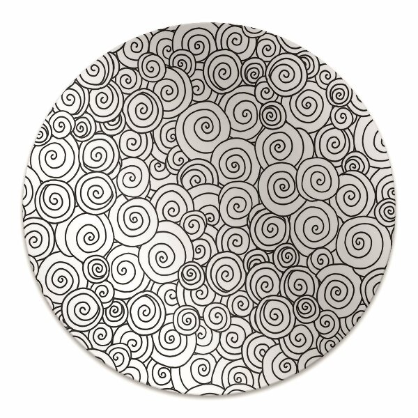 Tappeto salvapavimento Vortici In Bianco E Nero