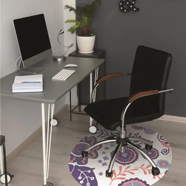 Tappeto sedia ufficio Fiori Astratti