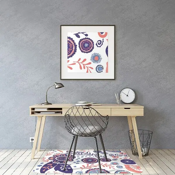 Tappeto sedia ufficio Fiori Astratti