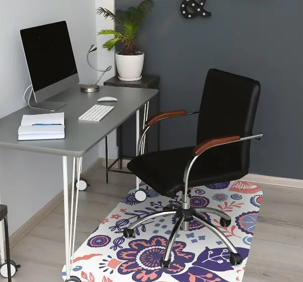 Tappeto sedia ufficio Fiori Astratti