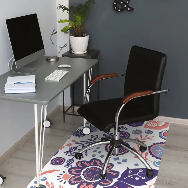 Tappeto sedia ufficio Fiori Astratti