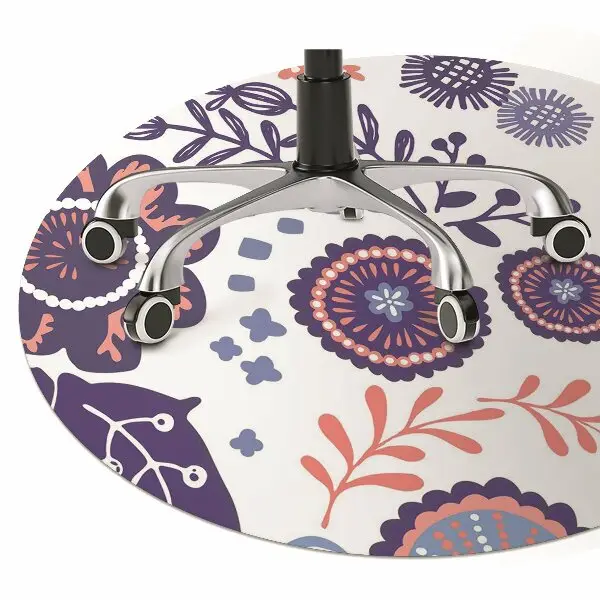 Tappeto sedia ufficio Fiori Astratti