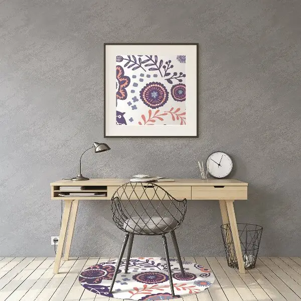 Tappeto sedia ufficio Fiori Astratti