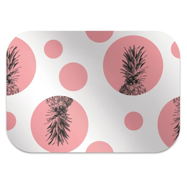 Tappeto per sedia con ruote Ananas Rosa