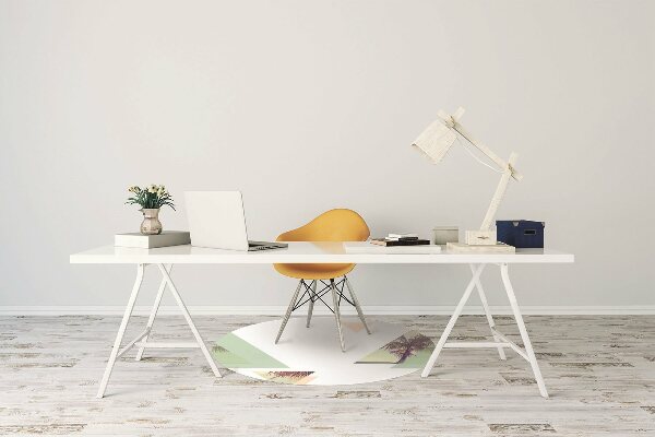 Tappeto per sedia con ruote Palme In Triangoli