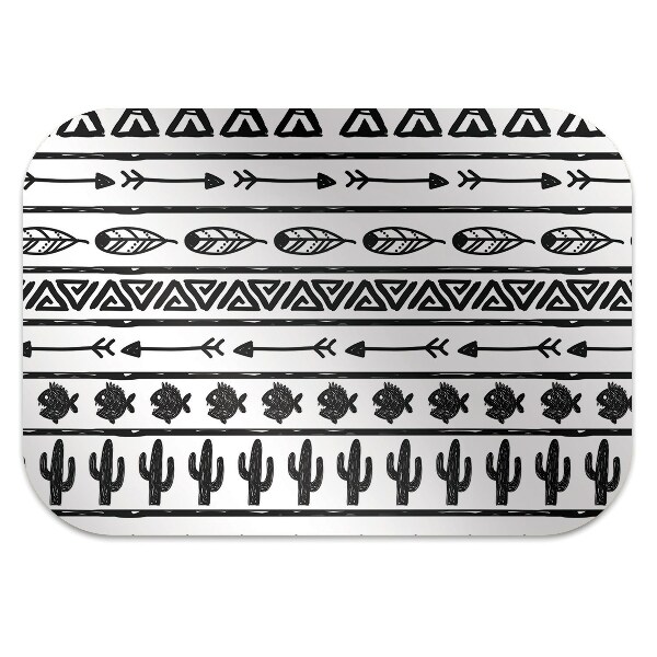 Tappeto salvapavimento Boho In Bianco E Nero