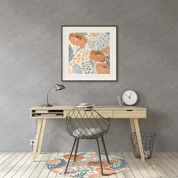 Tappeto per sedia con ruote Poppies Dipinti