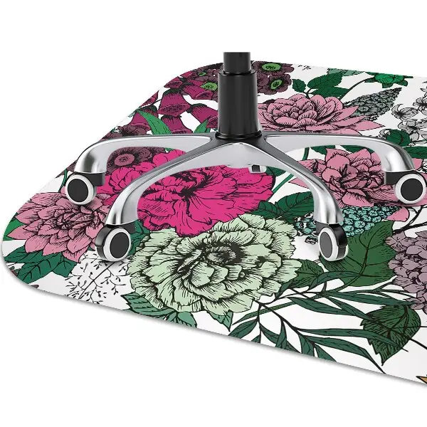 Tappeto per sedia con ruote Fiori Vintage