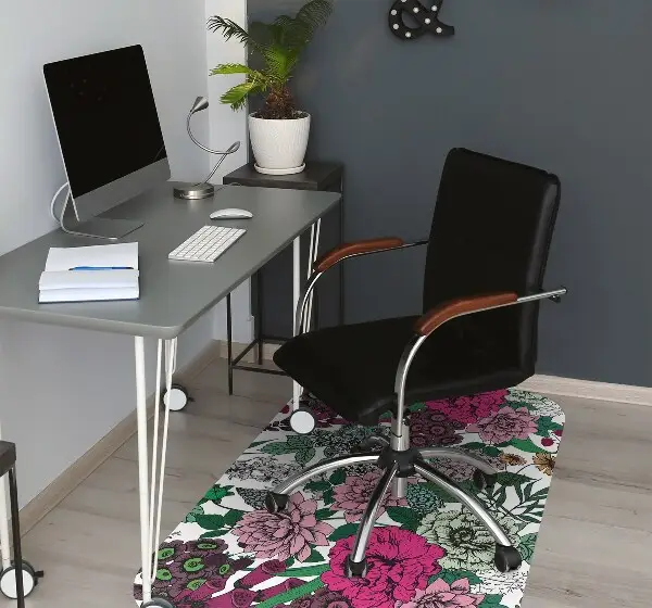 Tappeto per sedia con ruote Fiori Vintage