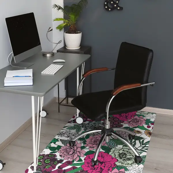 Tappeto per sedia con ruote Fiori Vintage