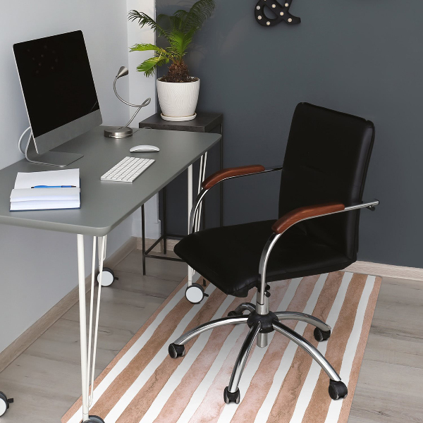 Tappeto per sedia con ruote Strisce Marroni