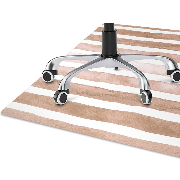 Tappeto per sedia con ruote Strisce Marroni