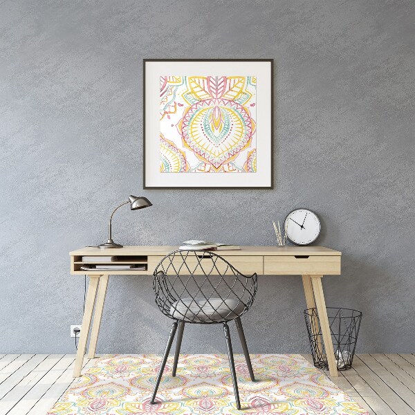 Tappeto per sedia con ruote Pattern Indiano