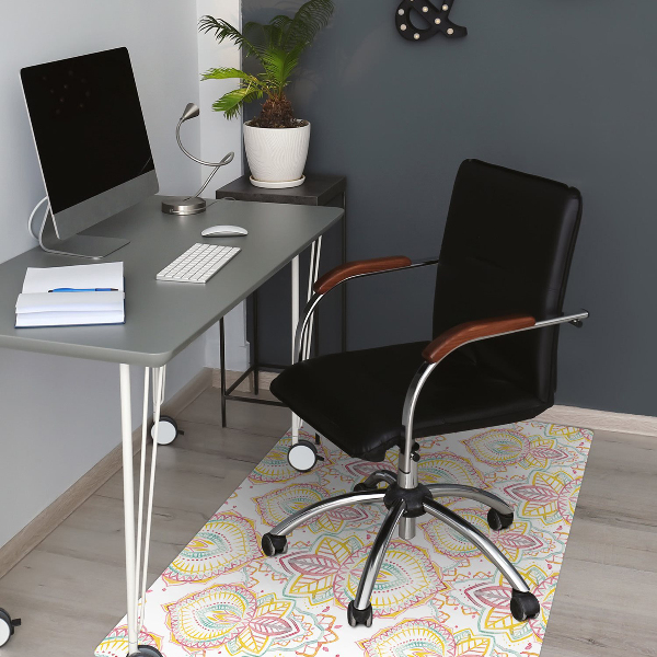 Tappeto per sedia con ruote Pattern Indiano