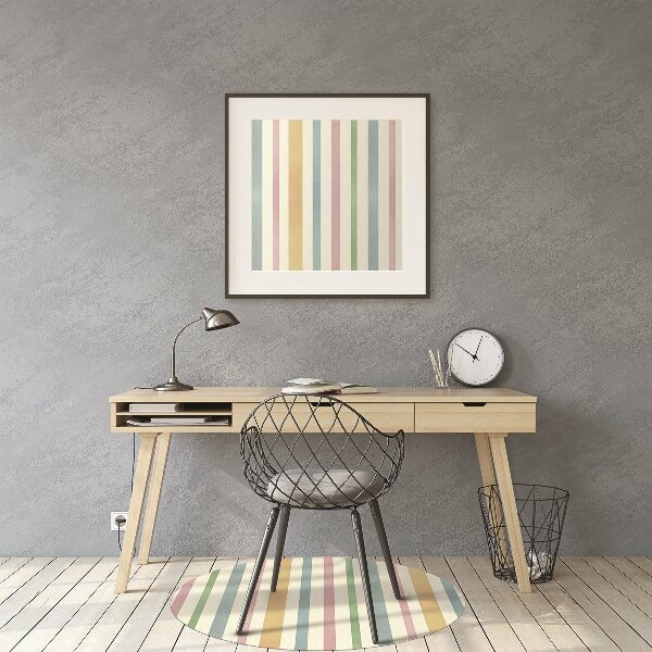 Tappeto per sedia con ruote Linee Colorate