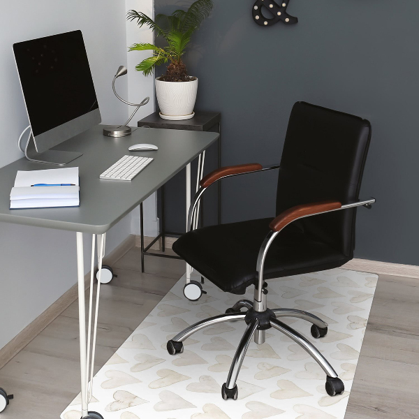 Tappeto per sedia con ruote Cuori Sottili