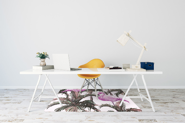 Tappeto per sedia con ruote Fenicotteri In Palme