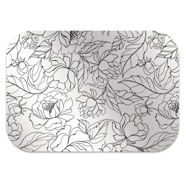 Tappeto per sedia con ruote Fiori Di Peonia