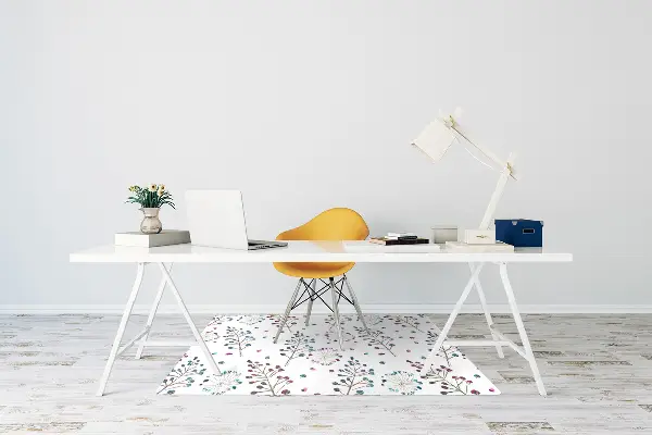 Tappeto per sedia con ruote Motivo Floreale