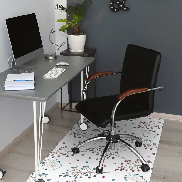 Tappeto per sedia con ruote Motivo Floreale