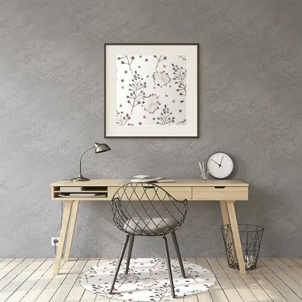Tappeto per sedia con ruote Motivo Floreale