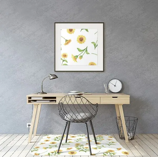 Tappeto per sedia con ruote Girasoli