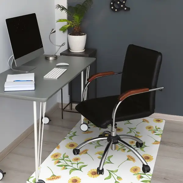 Tappeto per sedia con ruote Girasoli