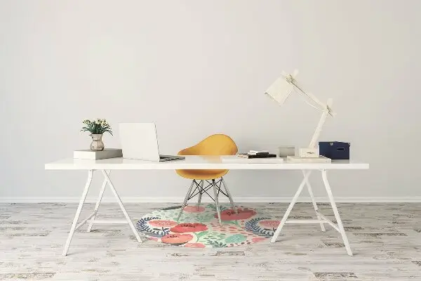 Tappeto per sedia con ruote Poppies Rossi