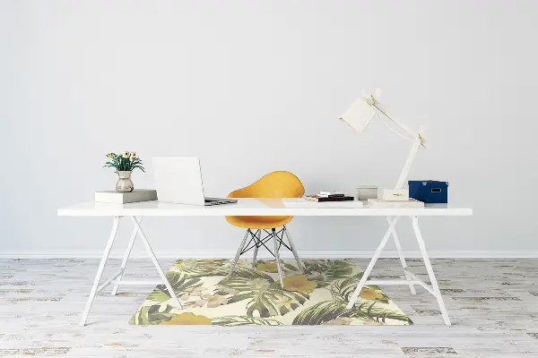 Tappeto salvapavimento Foglie E Fiori Tropicali