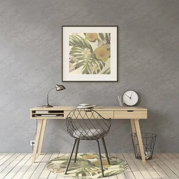 Tappeto salvapavimento Foglie E Fiori Tropicali