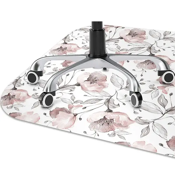Tappeto per sedia con ruote Poppies Pastello