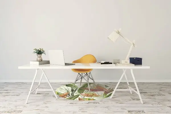 Tappeto per sedia con ruote Piante Tropicali