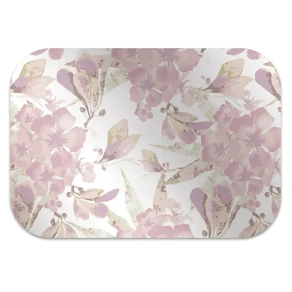 Tappeto per sedia con ruote Hibiscus Rosa Pallido