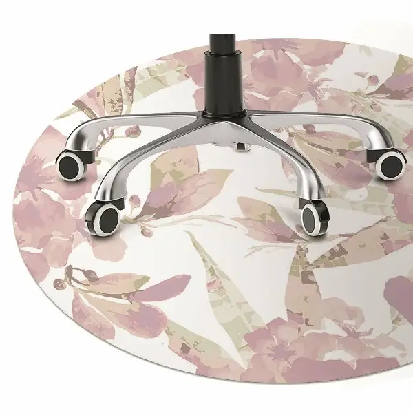 Tappeto per sedia con ruote Hibiscus Rosa Pallido