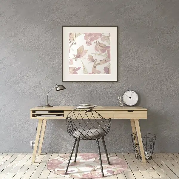Tappeto per sedia con ruote Hibiscus Rosa Pallido
