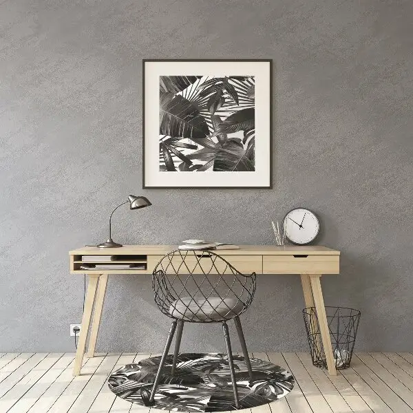 Tappeto per sedia con ruote Foglie Scure