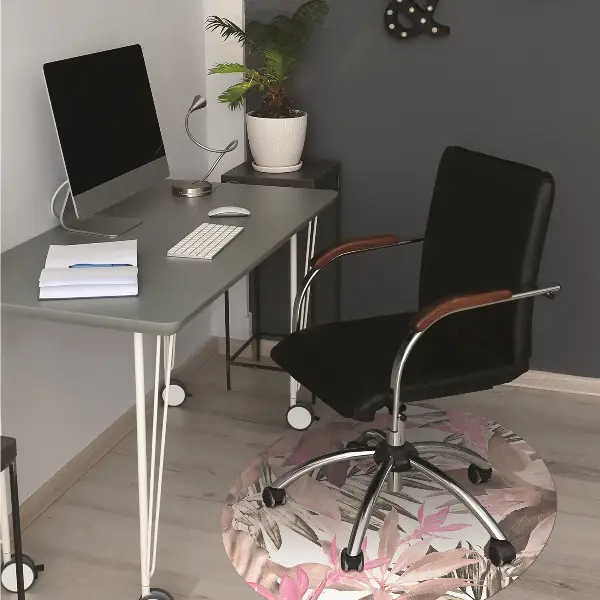Tappeto per sedia con ruote Rosa Tropicale