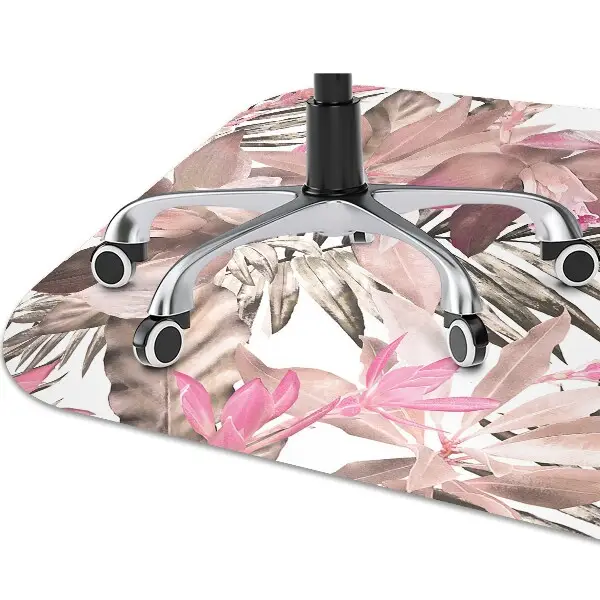 Tappeto per sedia con ruote Rosa Tropicale